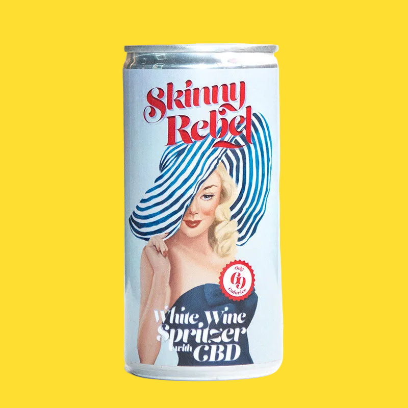 6 x Skinny Rebel White Wine Spritzer - 200ml can with CBD