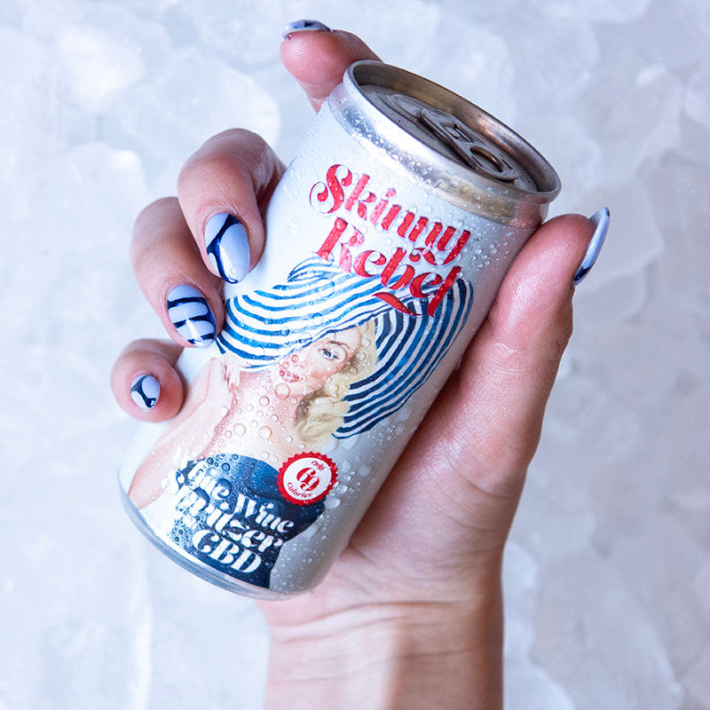 6 x Skinny Rebel White Wine Spritzer - 200ml can with CBD